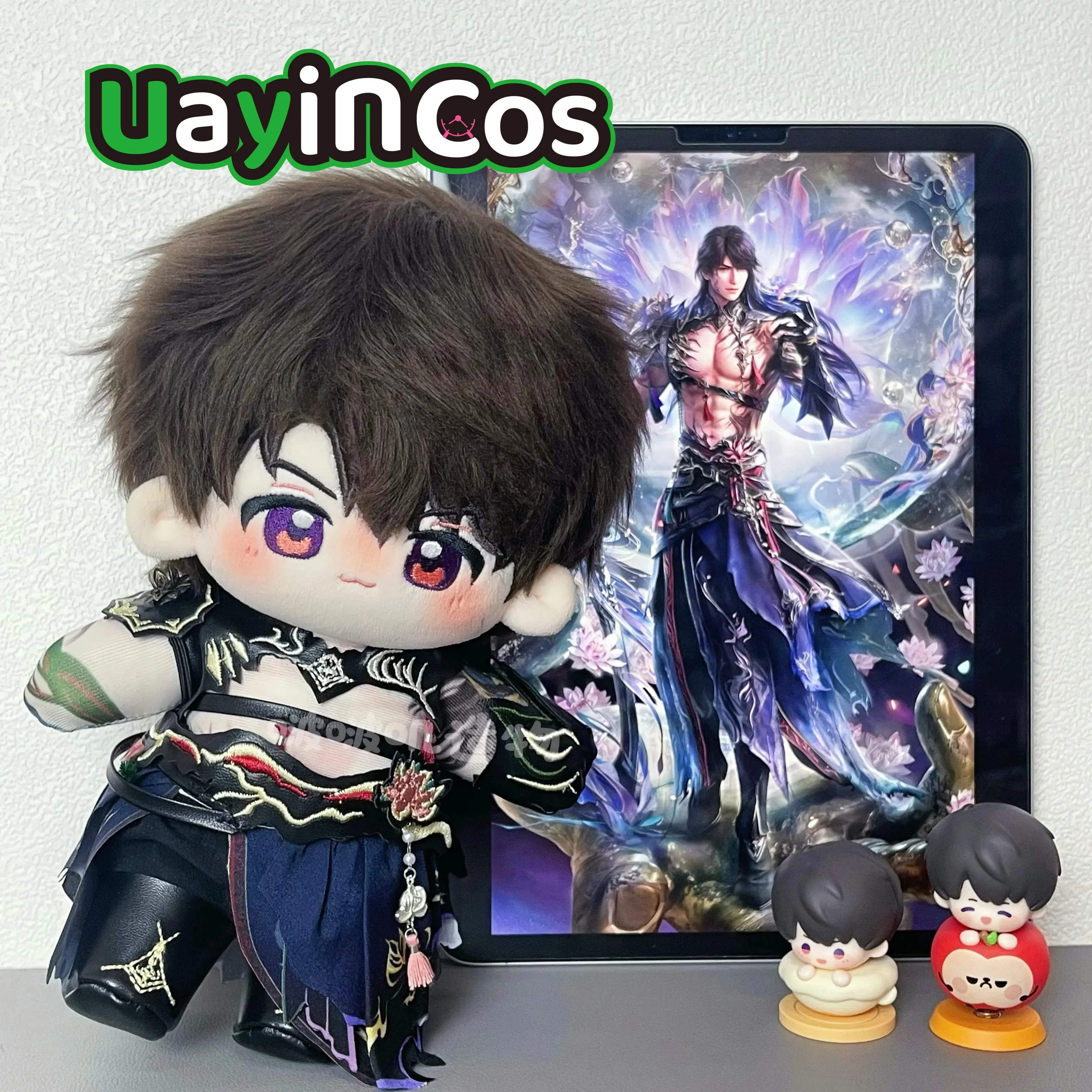20cm Doll Clothes Love and Deepspace Caleb Pants Shoes Gloves Belt Muscle Overcoat Costume Suit  Anime Game Toy Gifts Cosplay