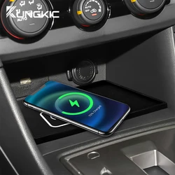 Car 15W Wireless Charger For Subaru XV Impreza 2018-2022 Phone Charging Board Decoration Central Control Phone Holder