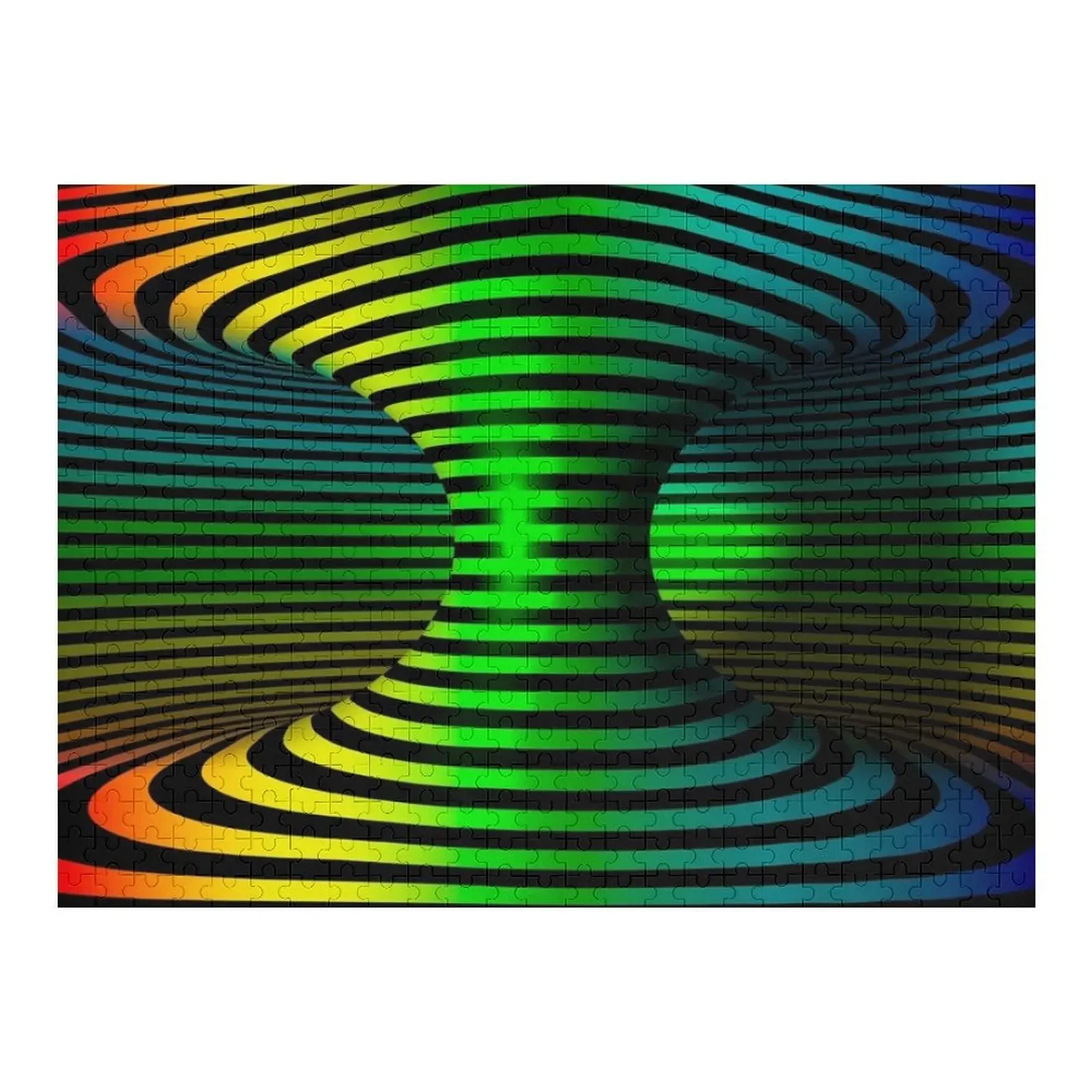 

Optical Illusion of a holographic 3d Torus Cylinder inside tops, cases, posters, etc. Jigsaw Puzzle