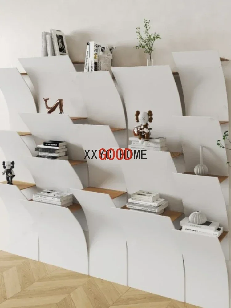

Wall-Mounted Art Bookcase & Multi-Functional Curio Cabinet Set
