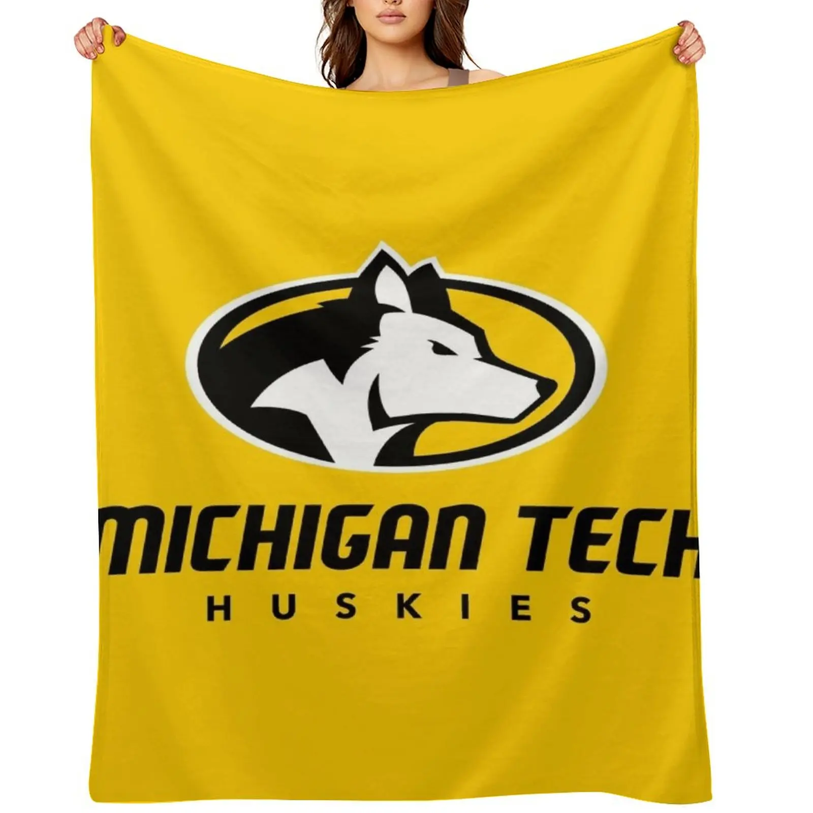 

Huskies art logo Throw Blanket Heavy Beautifuls Retros Beach Blankets