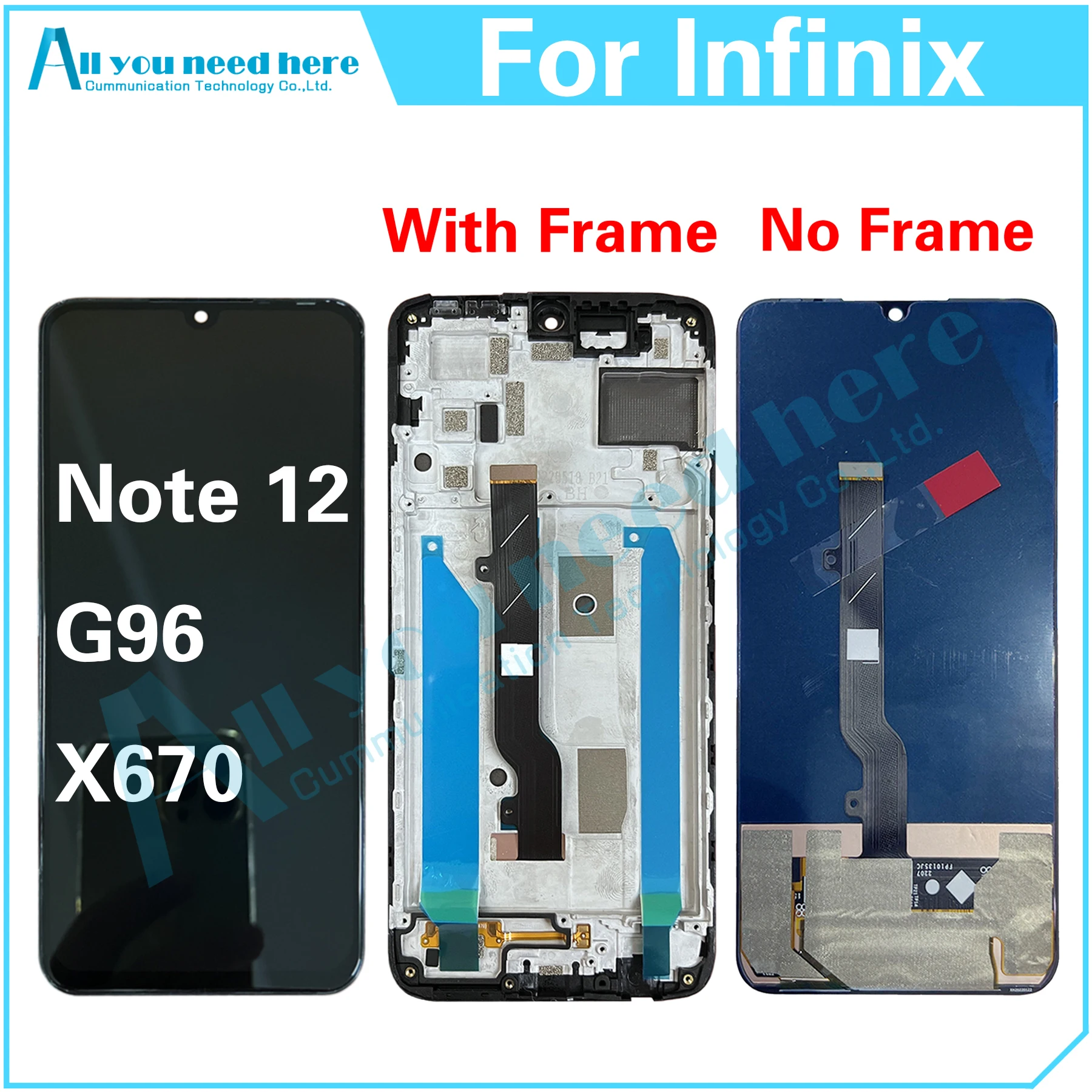 100% Test For Infinix Note 12 G96 X670 LCD Display Touch Screen Digitizer Assembly For Note12 Turbo Replacement