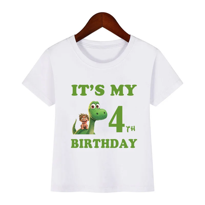 The Good Dinosaur Arlo Spot Print Kids Clothes It's My 1 2 3 4 5 6 7 8 9 Years Birthday Boys Girls Cartoon T shirt Baby T-Shirts