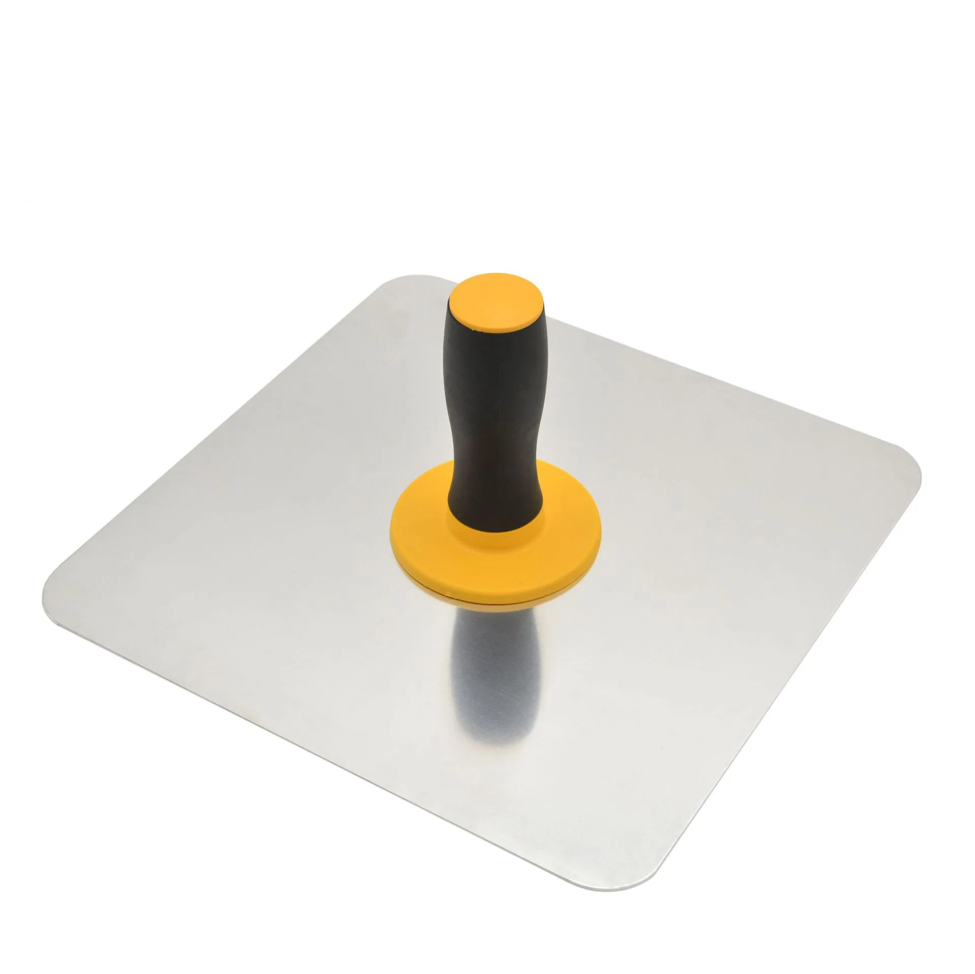 Two-tone handle mud holding board, handmade masonry tool,  masonry board, yellow and black
