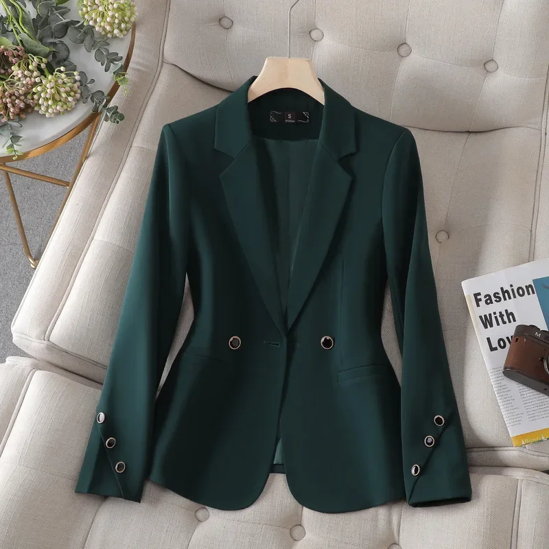 

Ladies Suit Jacket Women Office Business Casual Long sleeve Temperament Single Coat