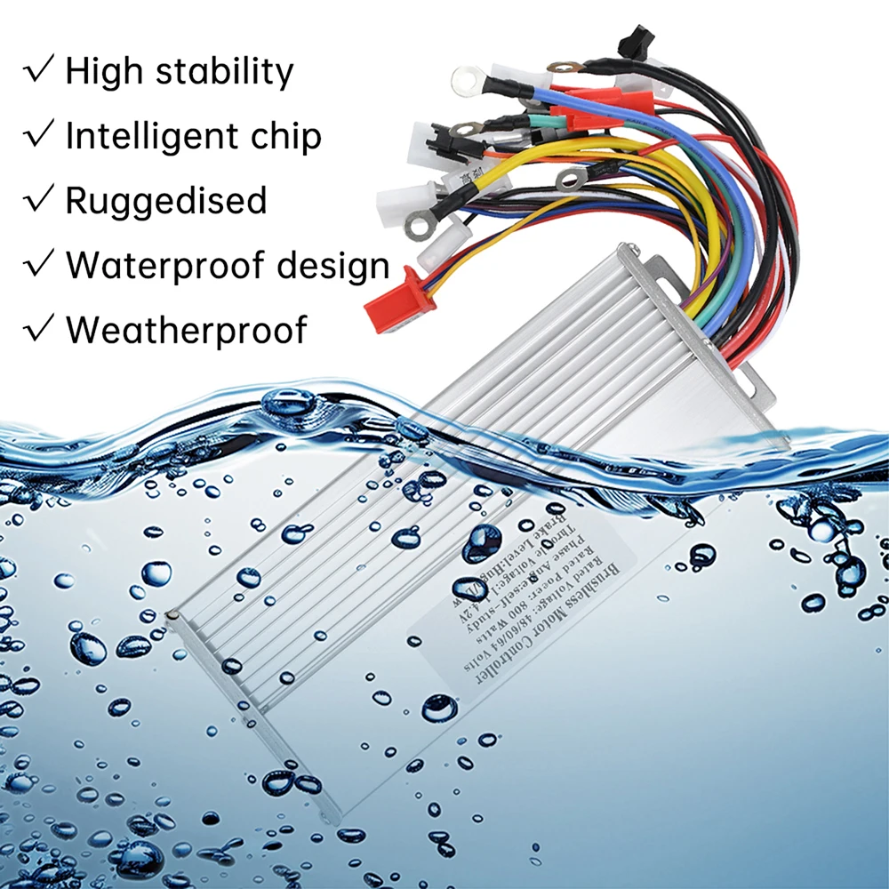 48V 60V 64V 800W Brushless DC Motor Speed Controller Replacement for Electric Bicycle E-Bike Scooter