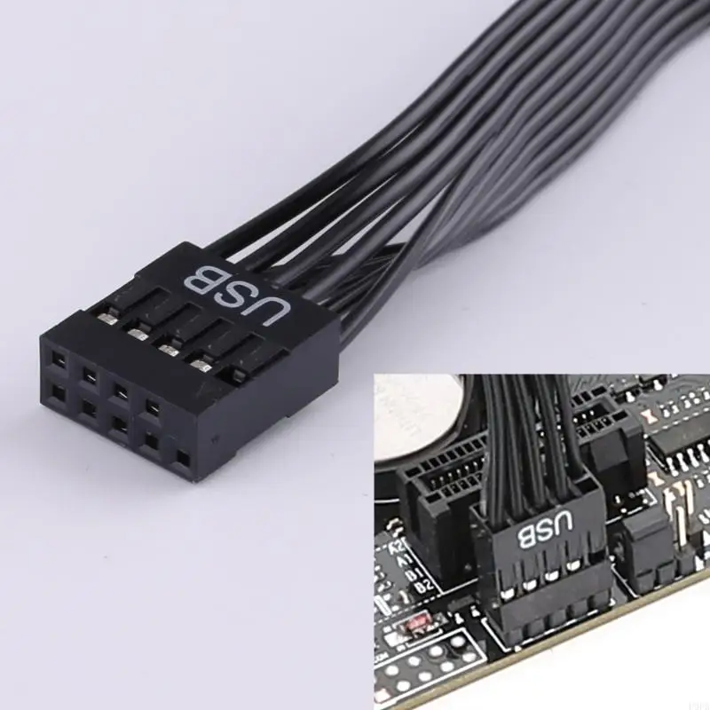 P9FA 24AWG Máy tính 9 pin-pin kết nối cáp phẳng mở rộng USB 9-PIN