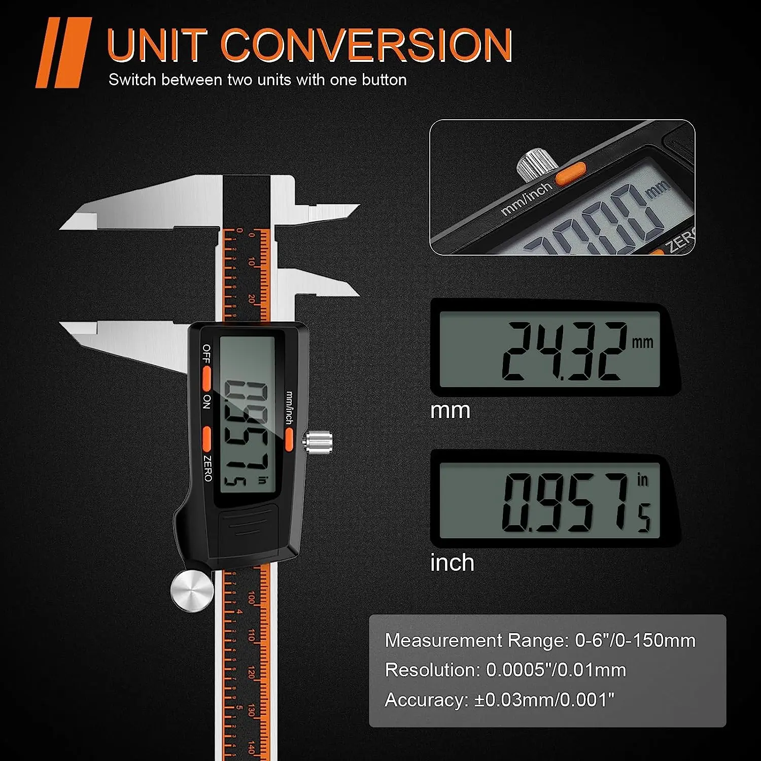 0-150mm Measuring Tool caliper Stainless Steel Digital Caliper Messschieber paquimetro measuring instrument Vernier Calipers