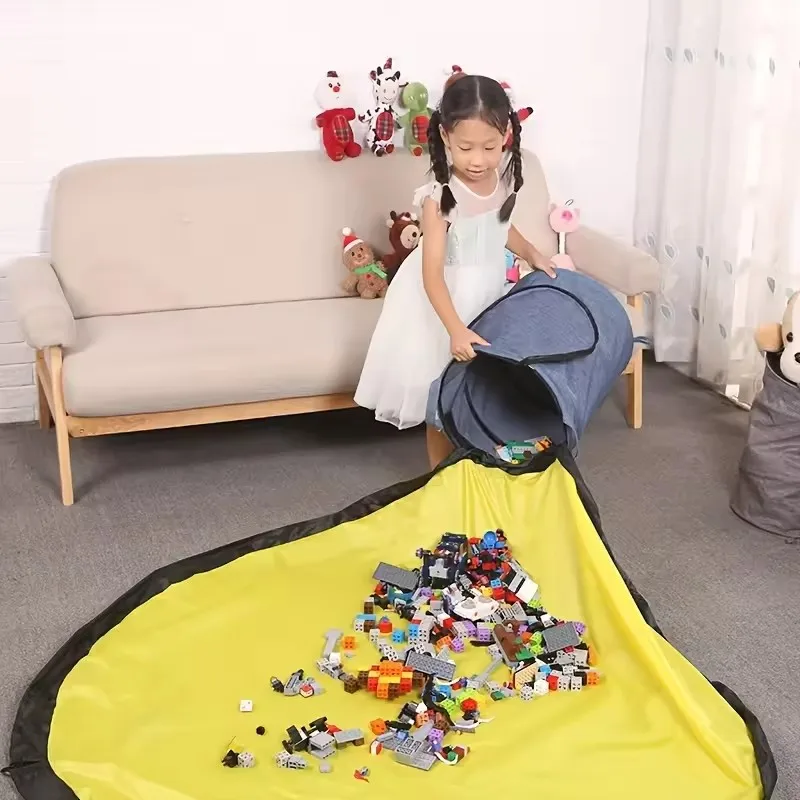 Toy Storage Building Blocks Lego Children's Doll Storage Bag Large Detachable Quick Storage Game Mat Storage Bucket