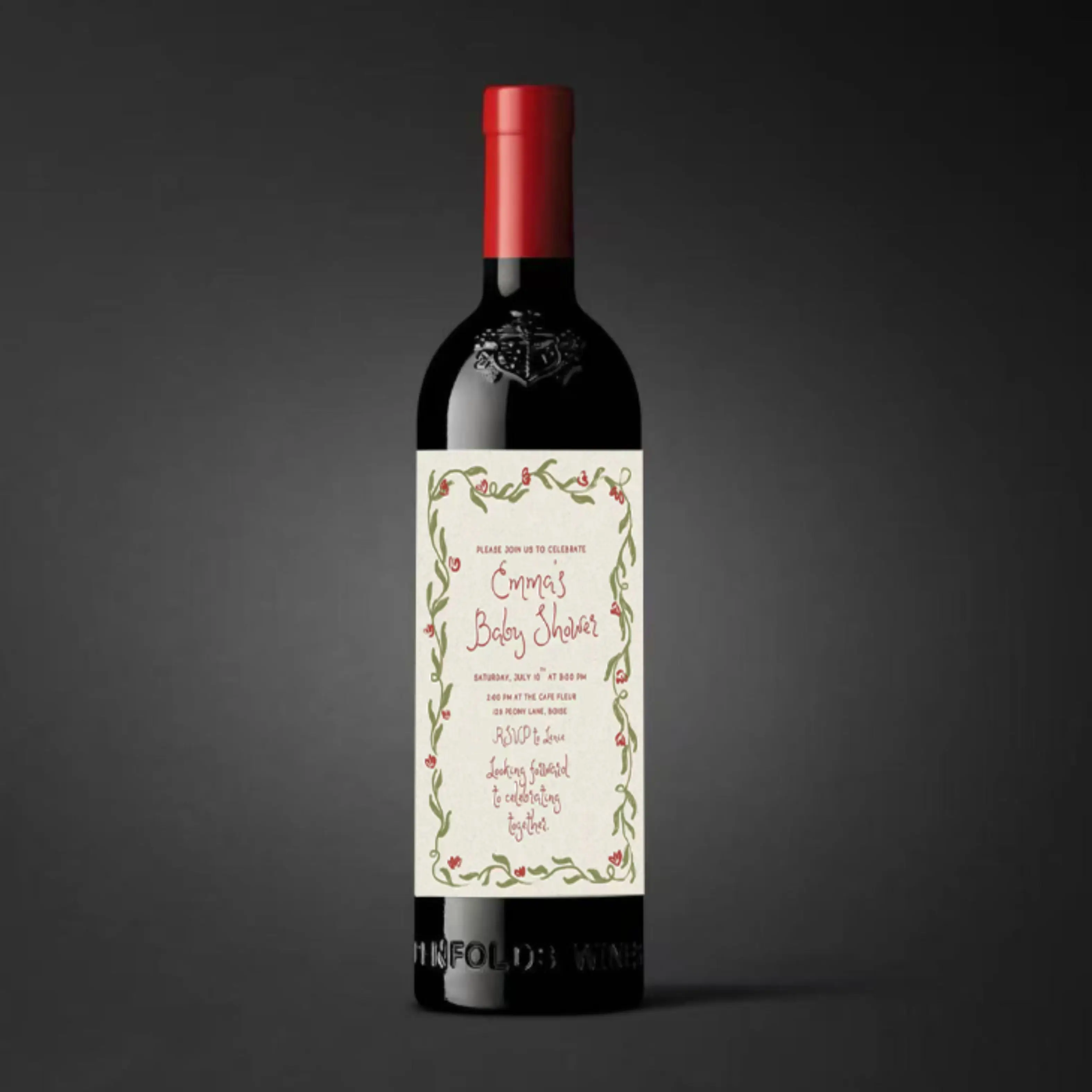 تسميات زجاجة النبيذ المخصصة هدايا الزفاف الحد الأدنى هدايا الحفلات الشخصية #4