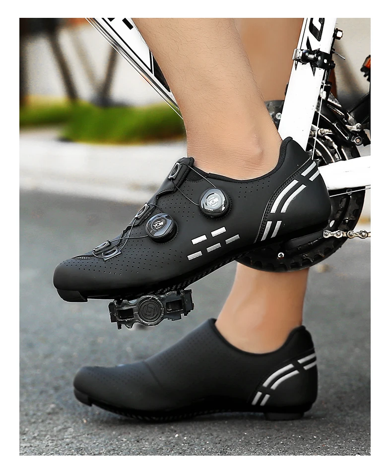 Herren-Mountainbike- und Rennradschuhe, atmungsaktives Obermaterial, leicht, geeignet für schnelles Fahren, Fahrradschuhe – Detail 10