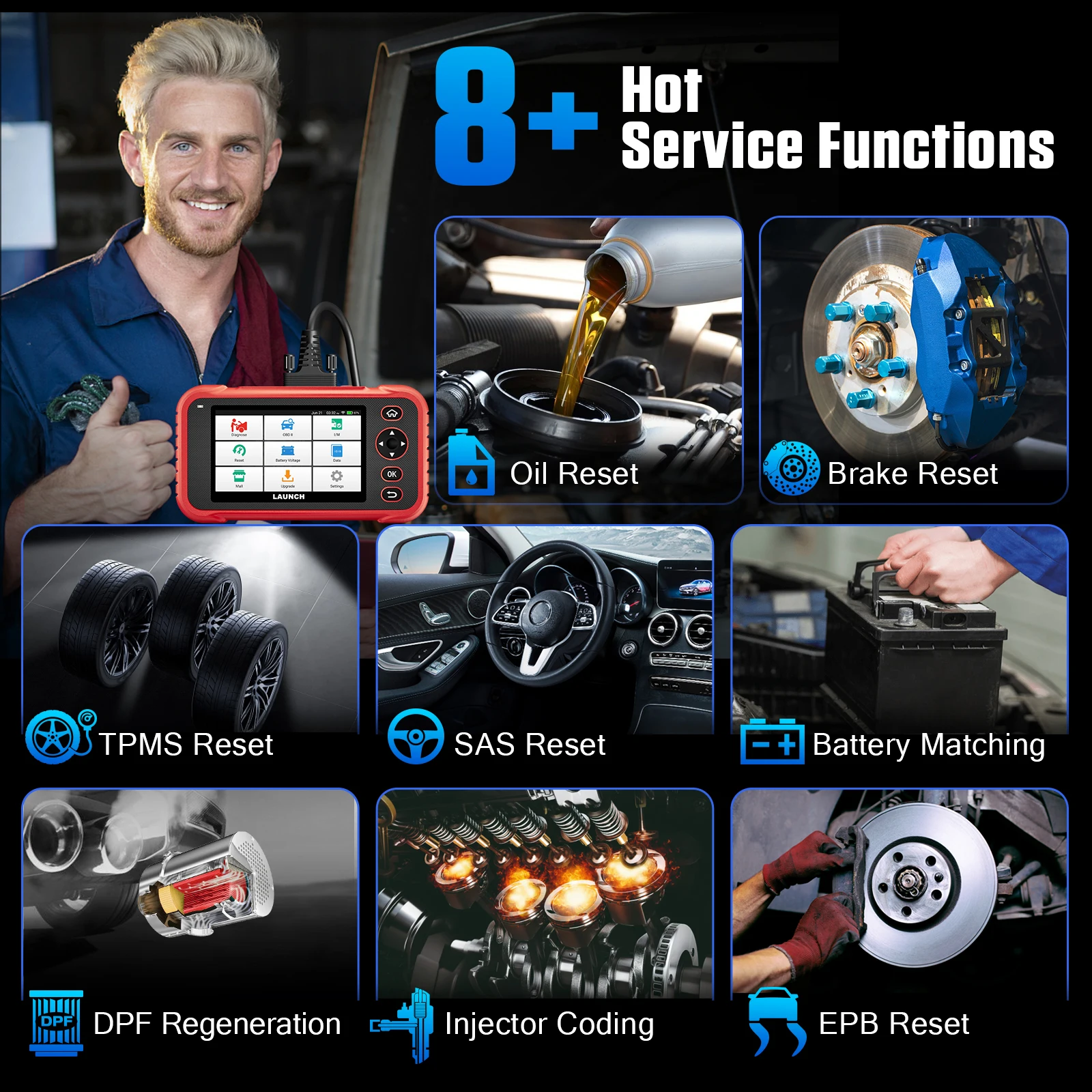 CRP129I Elite 2025 إصدار متعدد النظام ob d2 الماسح الضوئي أداة تشخيص السيارات قارئ رمز المحرك