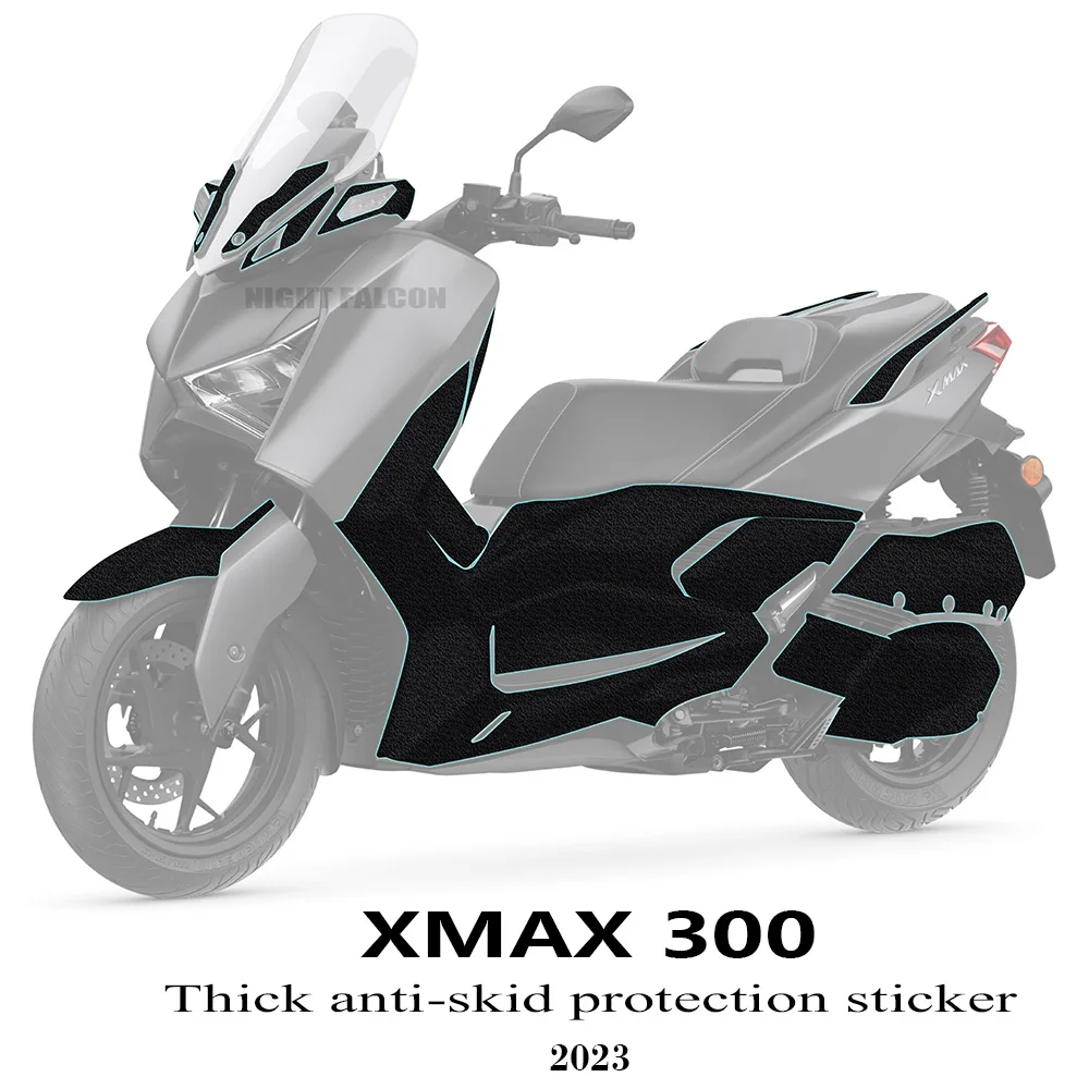 Motorcycle Body Thickened Anti Scratch Resistant Skid Rubber Protective Decal Sticker for XMAX 300 X MAX 300 2023 2024 