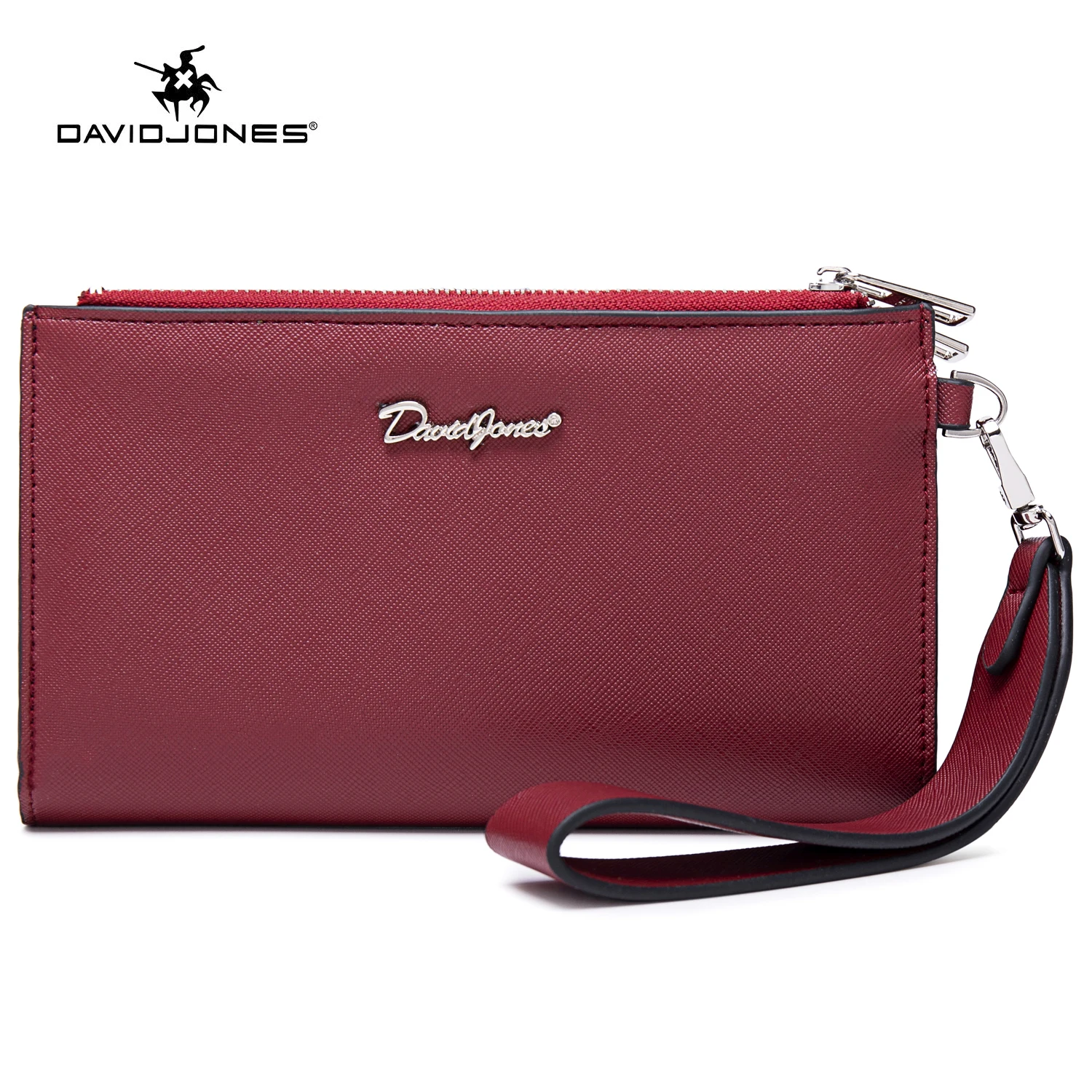 David Jones New Women\'s Wallet PU Leather Small Purses for Women Tassel Money Clutch Female Bag Solid Color Ladies Card Holder