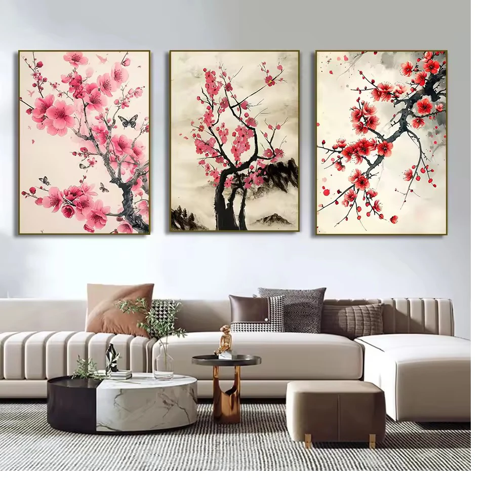 Frameless,5D New Diamond Painting Art Vintage Japanese Cherr