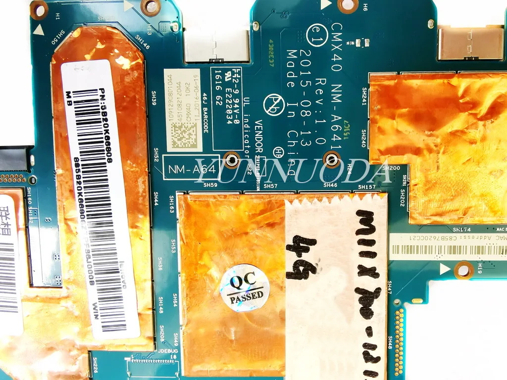 Imagem -03 - Placa-mãe Portátil para Lenovo Ideapad Miix Nm-a641 M36y30 M5-6y54 M7-6y75 Cpu 4gb 8gb de Ram Fru5b20k66804 100 Testado