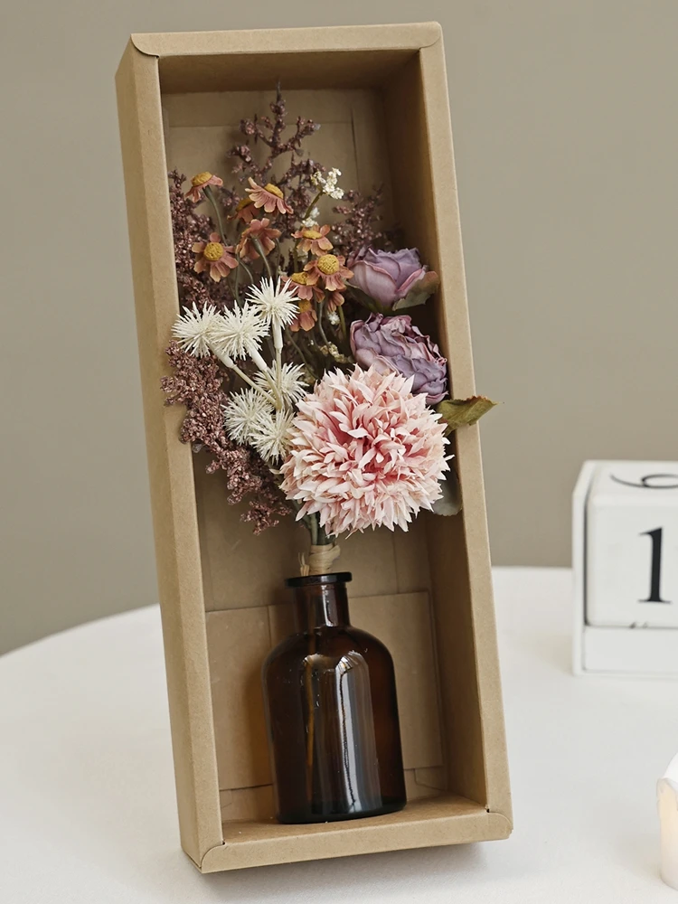 Künstliche Blumenkombination, hochwertige Hochzeits-Brautstrauß-Dekoration, Valentinstag, Heim, Zimmer, Tisch, Bonsai, Geschenk, Vase, Zubehör – Detail 2