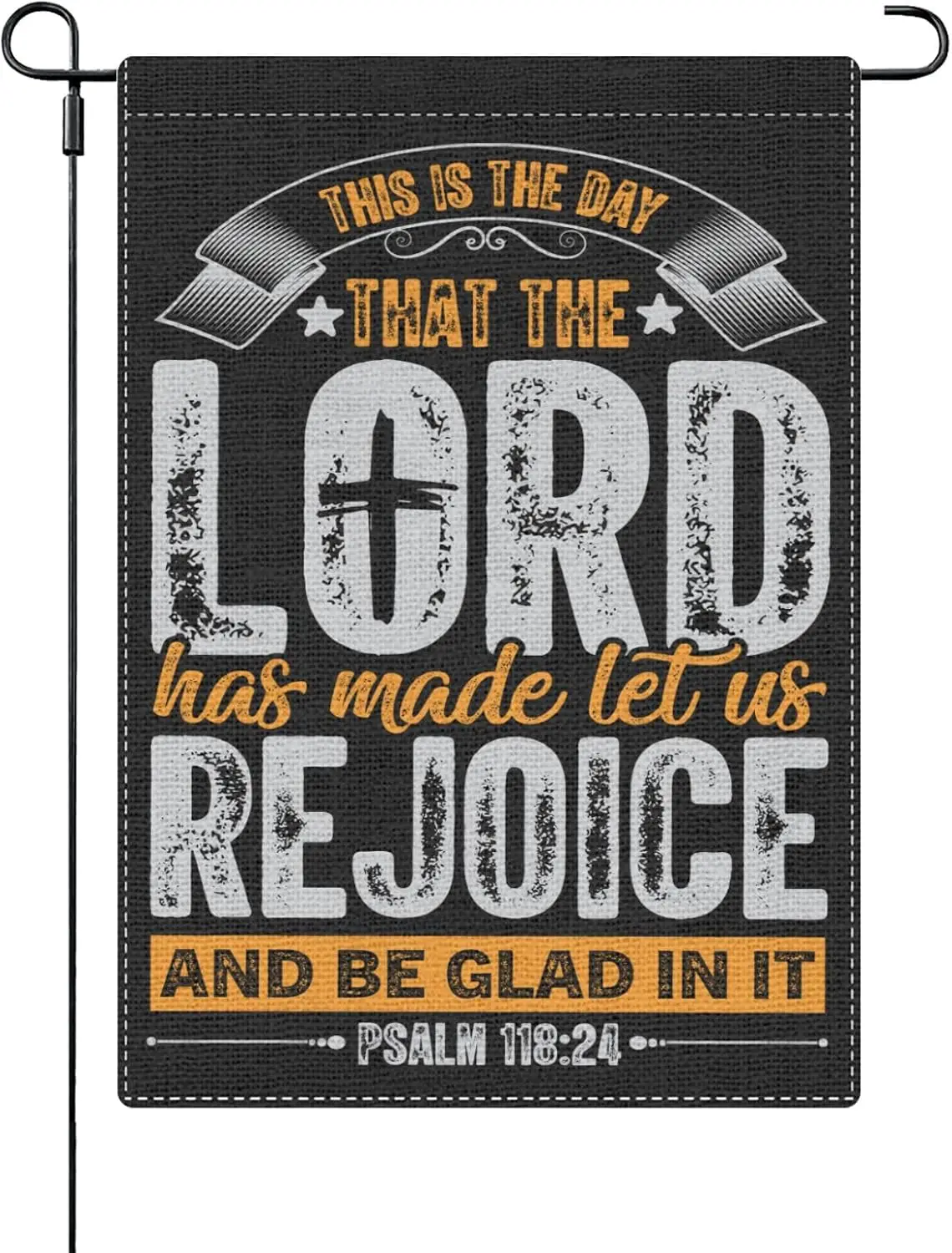 هذا هو اليوم الذي تصنع الرب دعنا أن نتوء به ونعمت به، علم الحديقة، لافتات ملهمة، أشياء الشرفة 28 × 40 هرتز