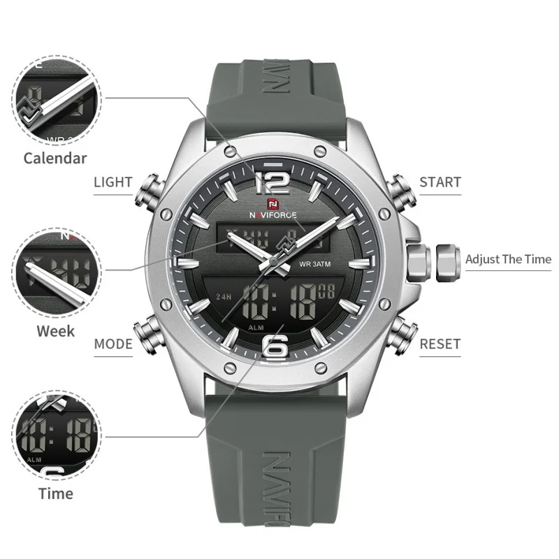 NAVIFORCE Men's Quartz Chronograph Watch 3ATM Waterproof