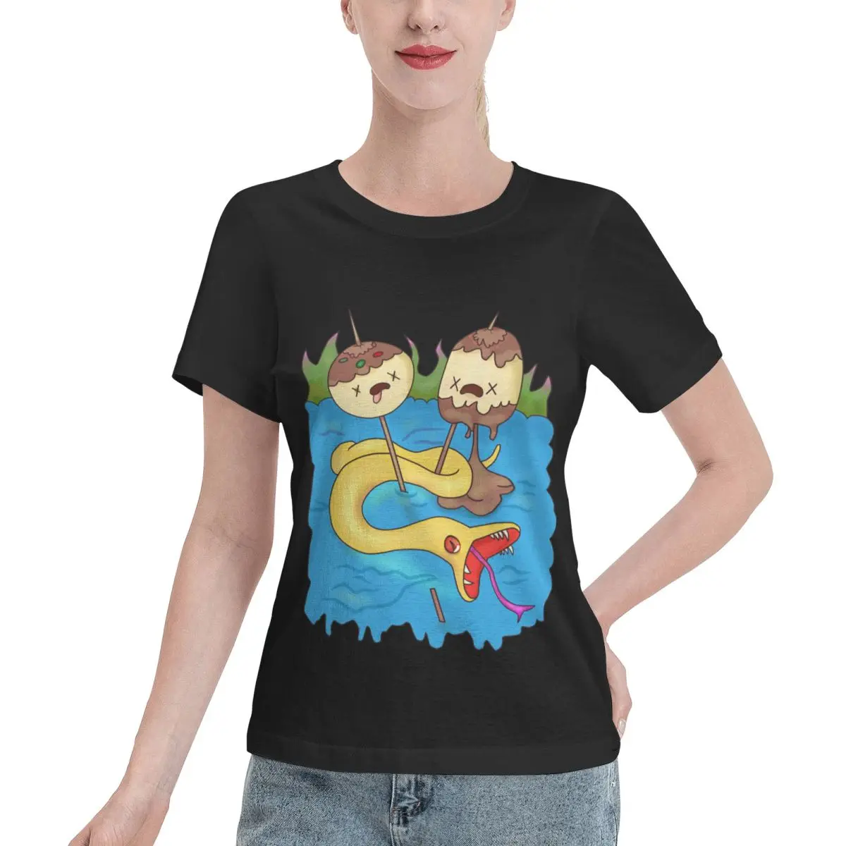 No Shrink Princess Bubblegums Favorite Rock Shirt - From Marceline Women's T-shirt Minimalist Outdoor Casual Top