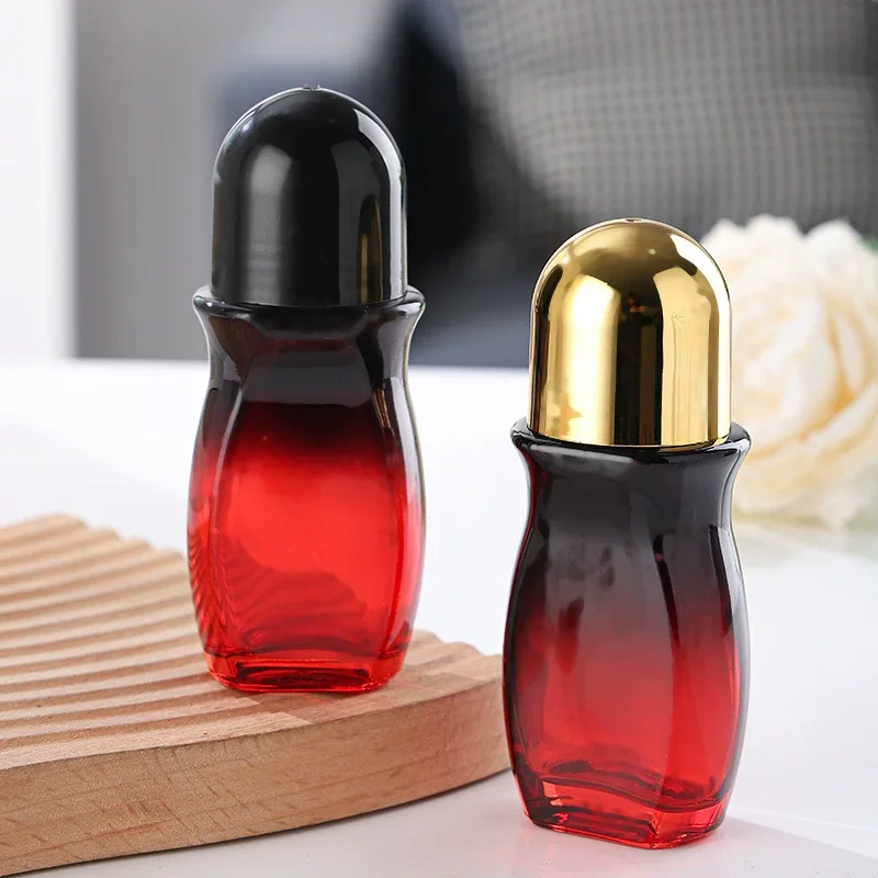 30/50ml large roll-on essential oil bottles, perfume roll-on bottles, glass cosmetic packaging empty bottles