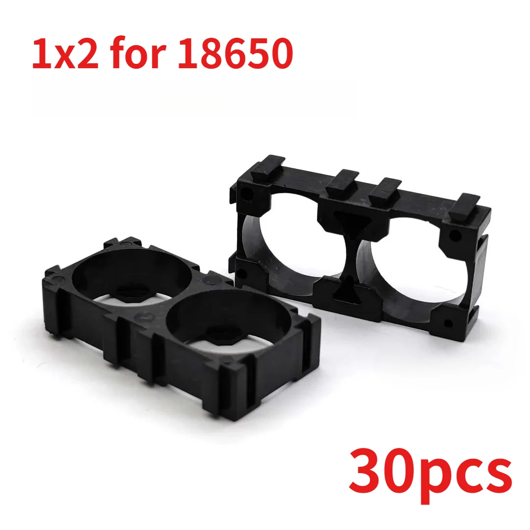 30Pcs 18650 Lithium Battery Holder, Plastic Battery Pack Bracket Cylindrical Cell Battery Stand Cell Spacer for DIY Fixed Batte