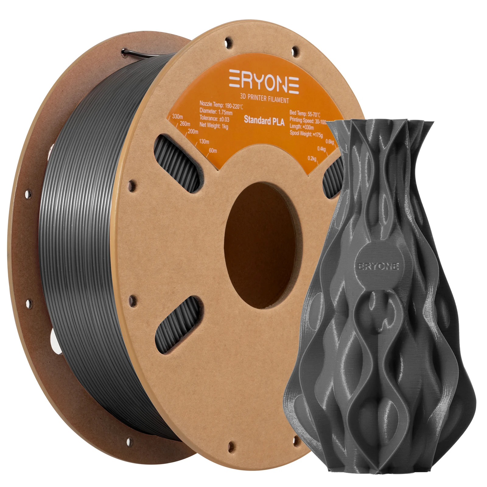 ERYONE 1KG Standard PLA Filament – Bestseller 1,75mm 3D-Druck, kein Verknoten, einfacher Druck, passend für die meisten FDM 3D-Drucker