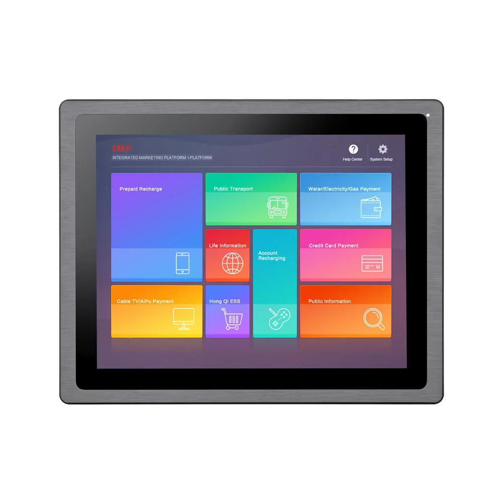 IP65 Outdoor 15 Inch Industrial Capacitive Multi Touch LCD Monitor 1000nits Panel PC for Storage Lockers Stock Available