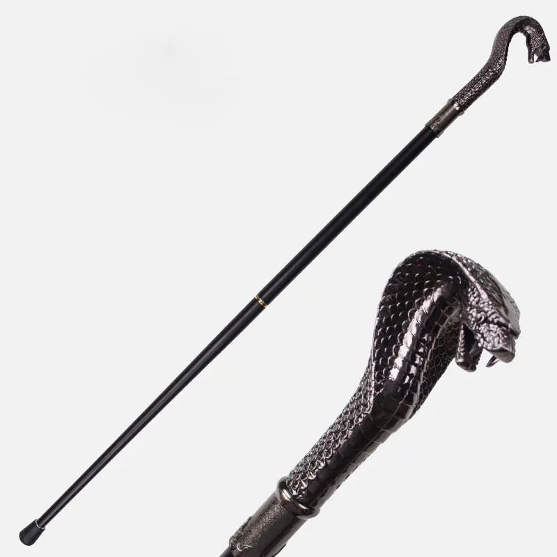 95CM Metal Cobra Cane Snake Head Crutches Cosplay Prop Stick Movie Collection High quality Double Section Cane HG63
