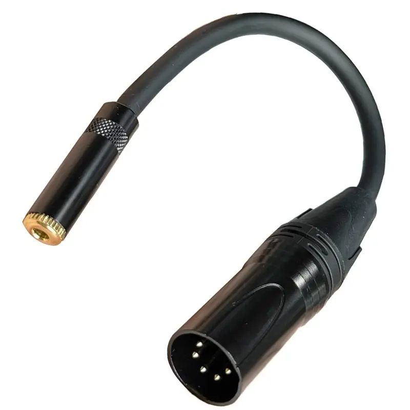 Kabel audio XLR 5-pinowy męski na 3.5mm żeński, symetryczny, do sceny i słuchawek — zdjęcie produktu 4
