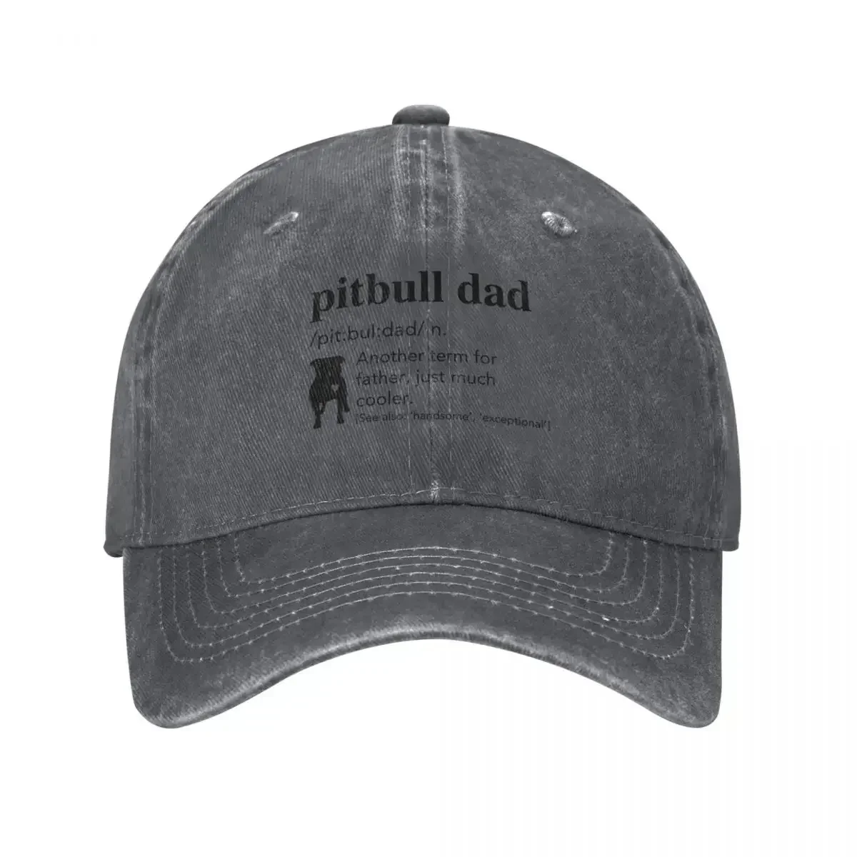 Pitbull Dad Definition - Pit bull Dad - Pitbull Dad Gift Baseball Cap Hood Golf Hat Trucker Hats For Men Women's