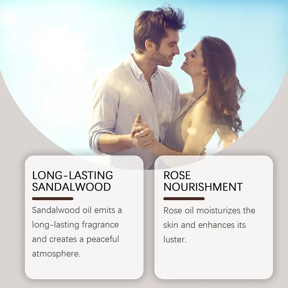 백단향 향수 밤 오래 지속되는 바디 향기 유혹 유혹 매력적인 매력 천연 향수 탈취제 솔리드 스틱