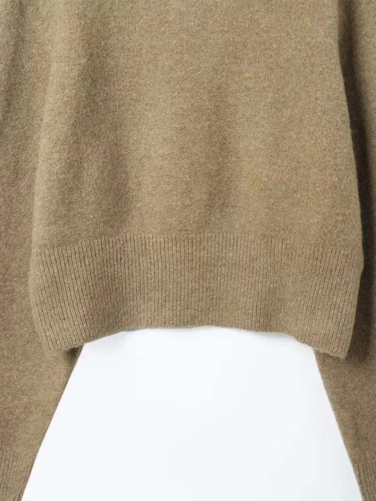 NLZGMSJ Suéter de punto de otoño 2025 para mujer, mezcla de moda, jersey de punto suelto para mujer, Top simple y versátil
