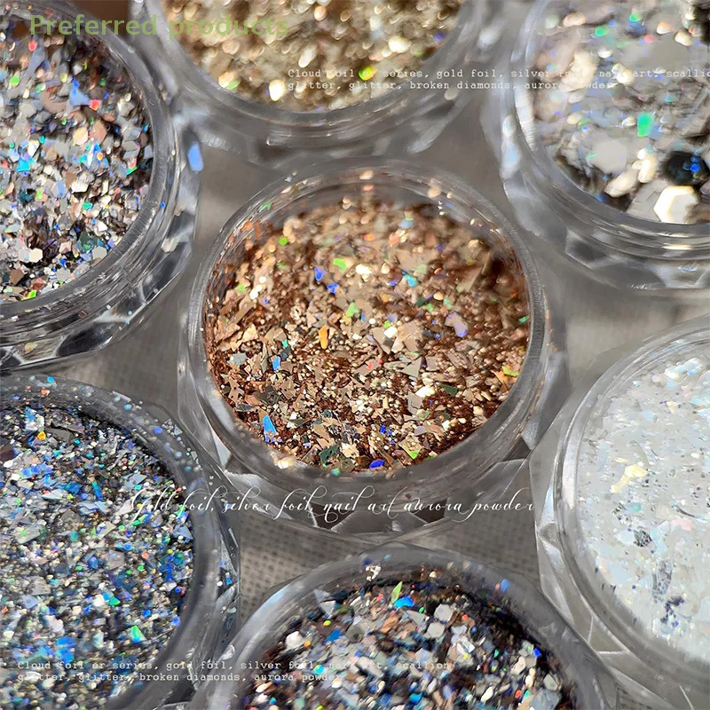 1 caixa mini espumante estrela prego glitter espumante pentagrama decoração do prego salão de beleza design acessórios diy design da arte do prego