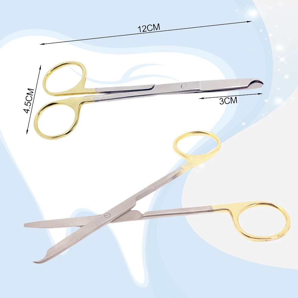 Spencer Suture Removal Scissors Gold Dental Surgical Scissors for Medical Grade Suture Cutting and Removal