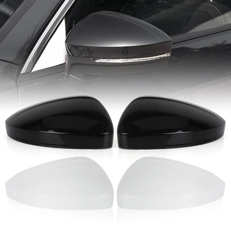 ฝาครอบกระจกมองข้างรถยนต์ ซ้าย ขวา ฝาครอบกระจกมองหลัง ฝาครอบกระจกมองข้าง สำหรับรถยนต์ VW Tiguan ปี 2017-2023 สำหรับ Tayron ปี 2019