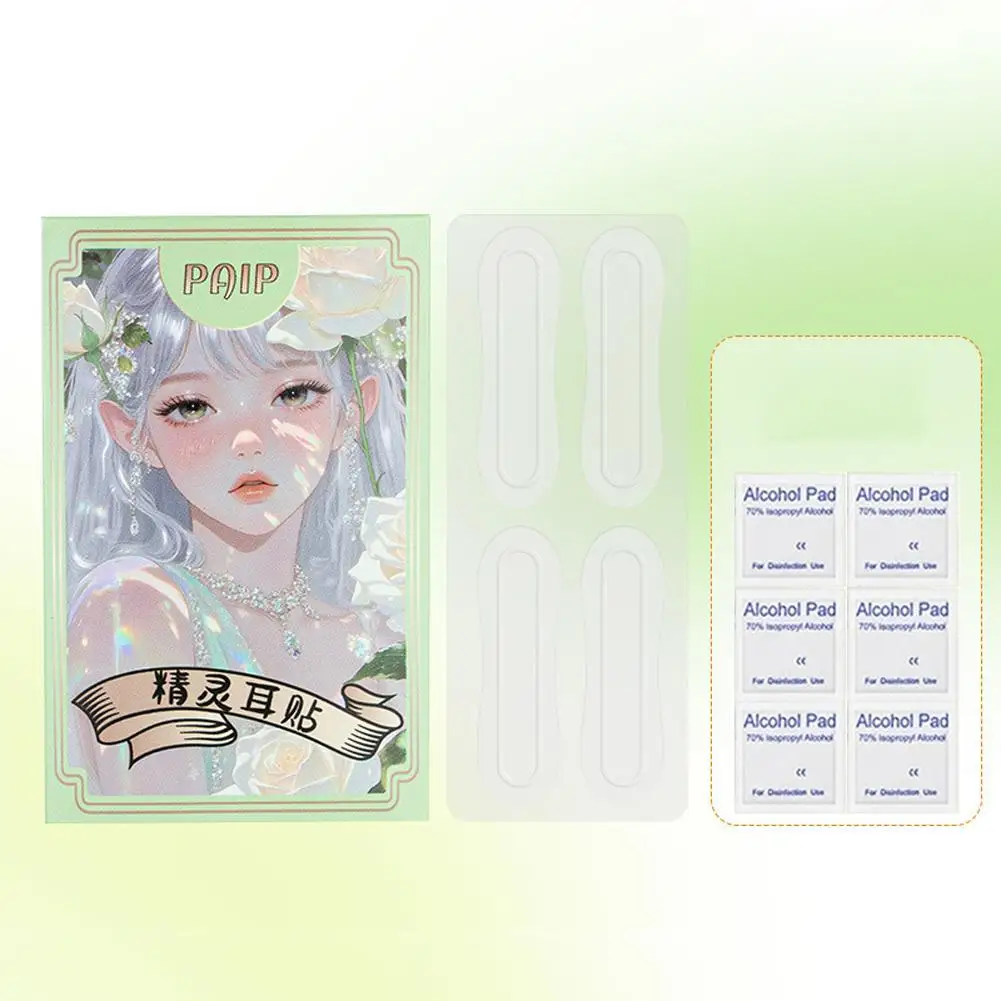 

12pcs/bag Invisible Silicone Elf Ear Patches New Upgraded Cloud Sensation Strong Support Skin-Like Natural Looking Ear Clips