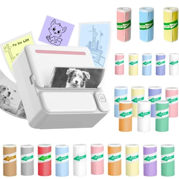 X6 Mini HD Printer Portable Sticker Label Multifunctional Printers  With 57MM Paper For Student Note Gift Card Inkless Printing