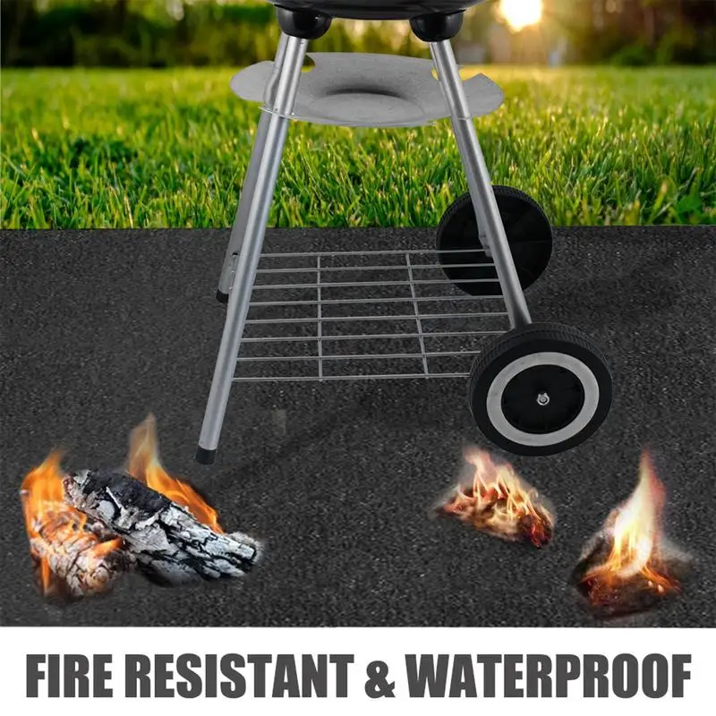 Camping Fireproof Mat Portable Fireproof High Temperature Resistant Flame Retardant Pad For Picnic BBQ Grassland Protection