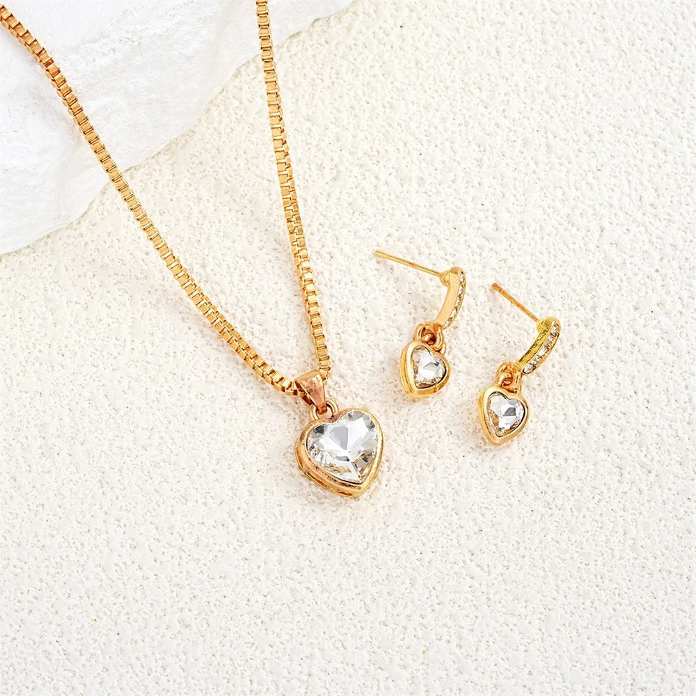 Heart Pendant Jewelry Set