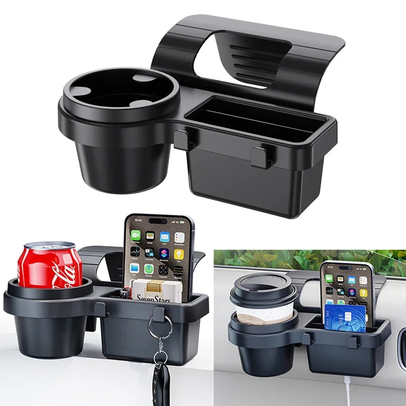 4-in-1 Auto Tasse Ständer Telefon Halter Halterung Tablett Seite Tür Fenster Lagerung Barrel Tasche Hängen Lagerung rack Auto Innen Zubehör