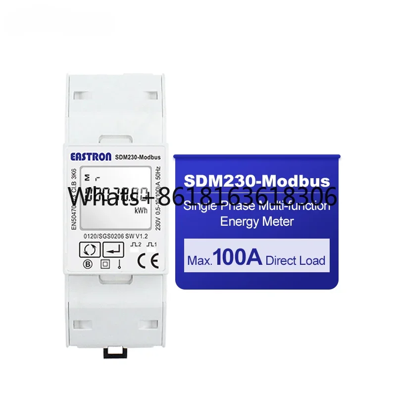 Eastron SDM230-Modbus Single Phase 2 Pulse Output RS485 Modbus Communication Energy Meter