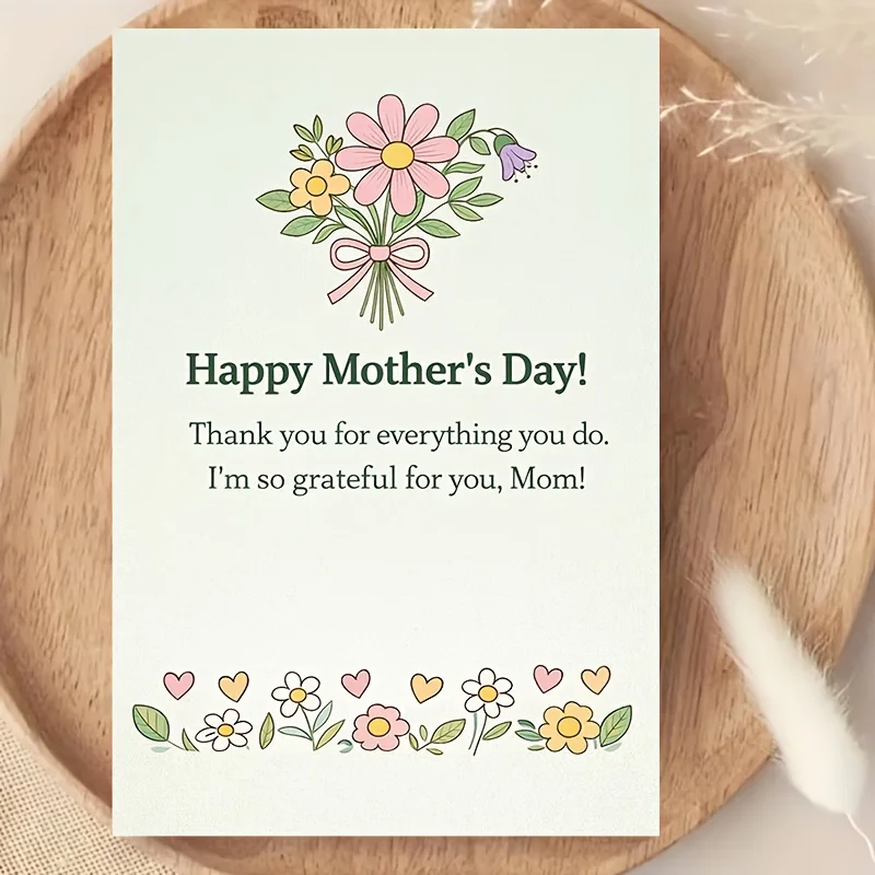 To mothers, wives, sisters and friends, birthday anniversary gift, Mother's Day card, flower card