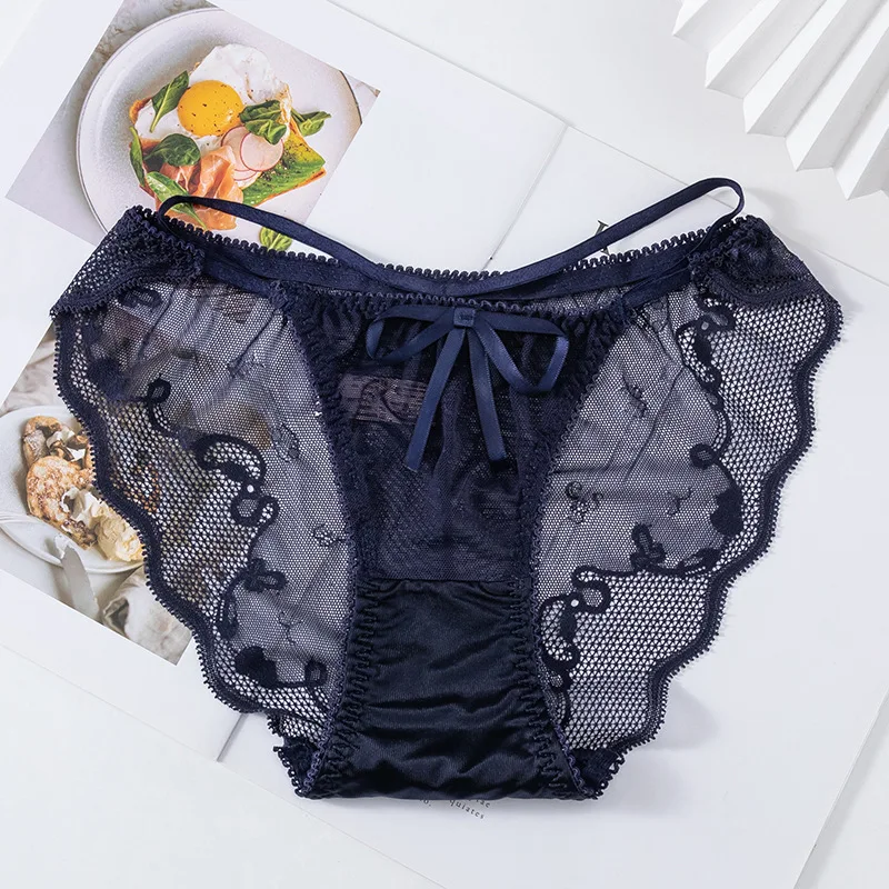 European Style Underwear Women\'s Panties Sexy Lace Underpants Low Waist Seamless Hollow Out Briefs Girls\' Panty Female Lingerie