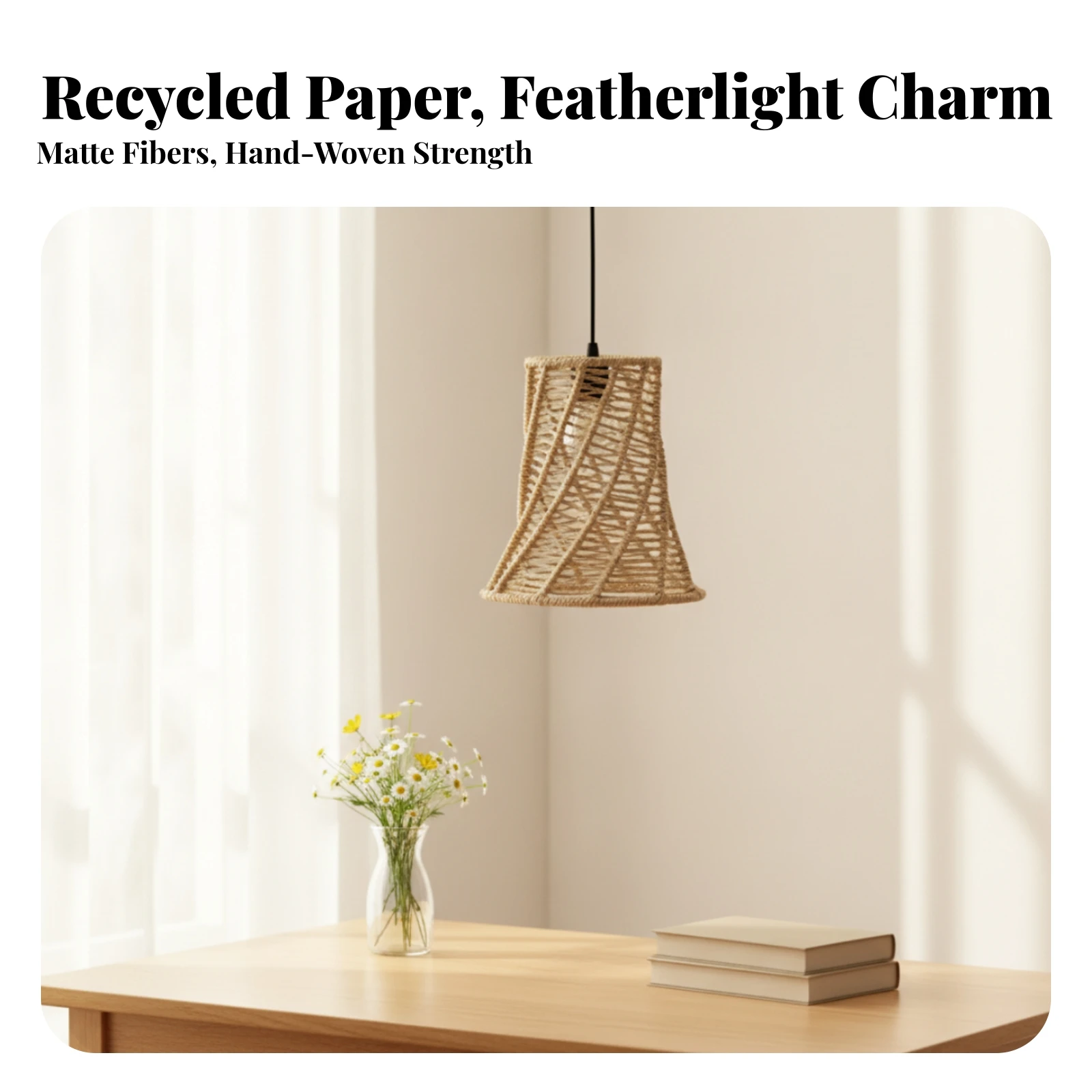 Woven Lampshade Lightweight Lattice Weave Lampshade Hanging Lamp Shade Rustic Coastal for Living Room, Dining Area