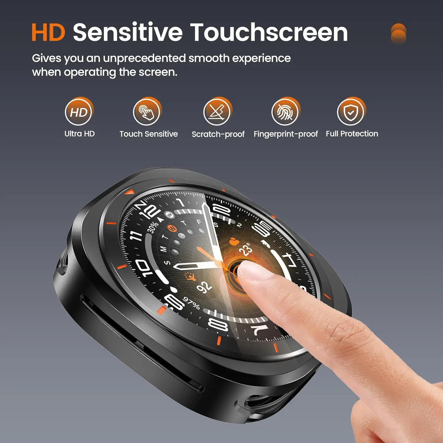 Metal Case+Tempered Glass Film for Samsung Galaxy Watch Ultra 2025 47mm Hard Protective Cover for Galaxy Watch Ultra Accessories image 3