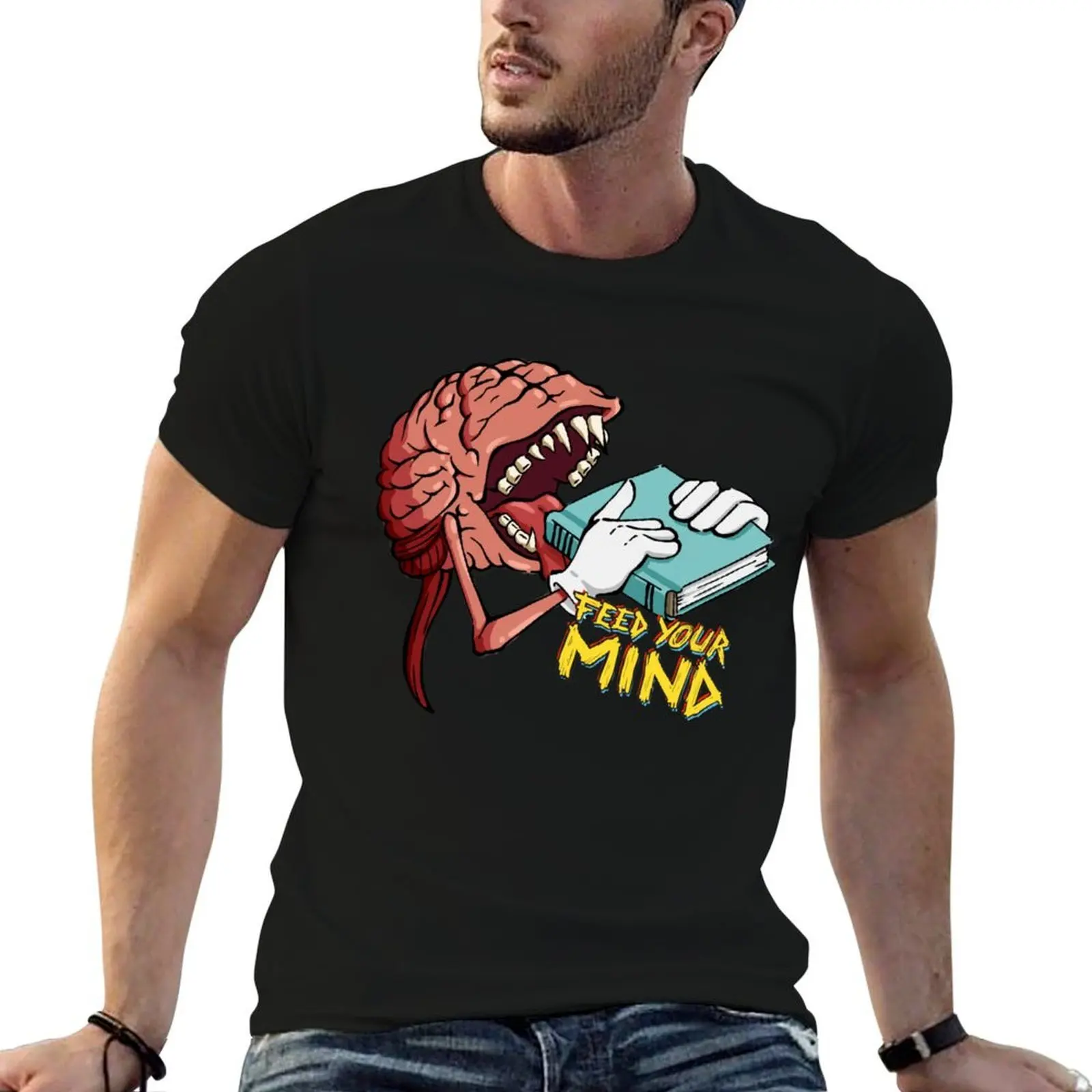 

Feed your mind T-Shirt man t shirts high quality luxury brand t shirt man luxury T-Shirt