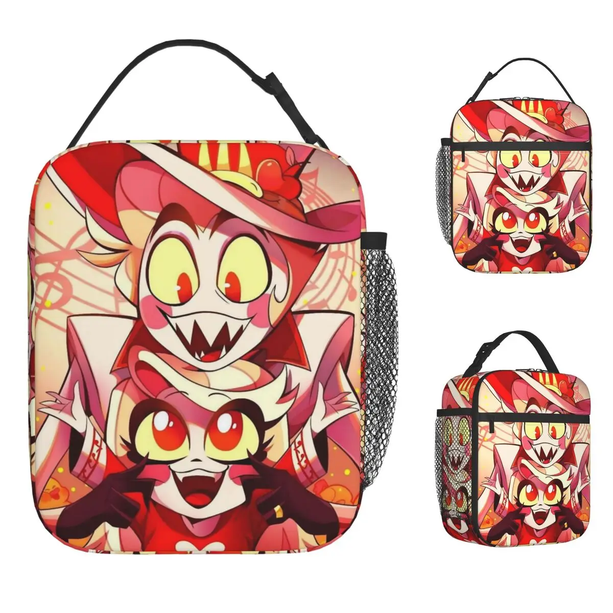 Animated Musical Hazbined Hotels Lucifer Insulated Lunch Bag Leakproof Lunch Container Thermal Bag Tote Lunch Box Girl Boy