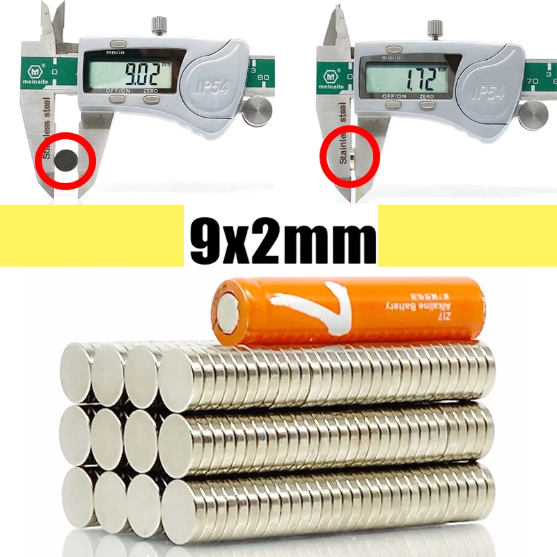 9x2mm Magnet 10/50/100/200/500/1000pcs Small Round Shape for Office Refrigerator Fridge Whiteboard Craft 9*2mm Accessories