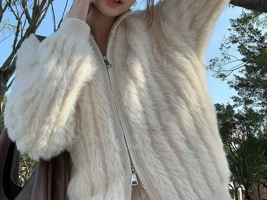 

2025 Autumn Winter Women's Coat Furry Warm Versatile Trendy Outerwear